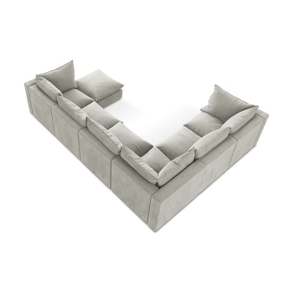 Svetlosivá rohová pohovka (ľavý roh/do tvaru "U") Manao – Makamii-image-3