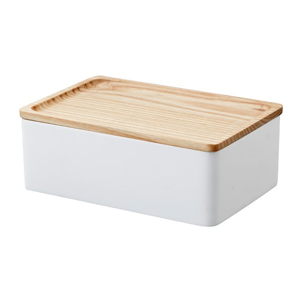 Biely úložný box s vekom 18.5x12.5x7 cm Rin – YAMAZAKI