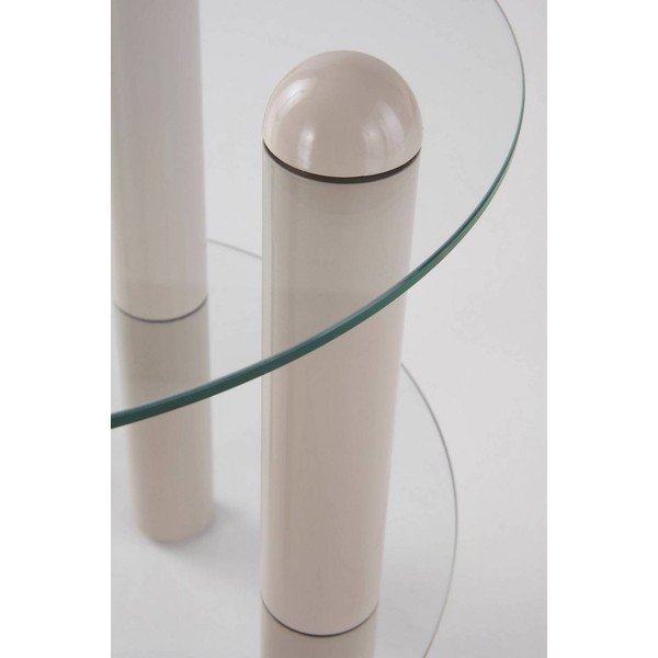 Sklenený okrúhly odkladací stolík ø 48 cm Egan – Jotex-image-2