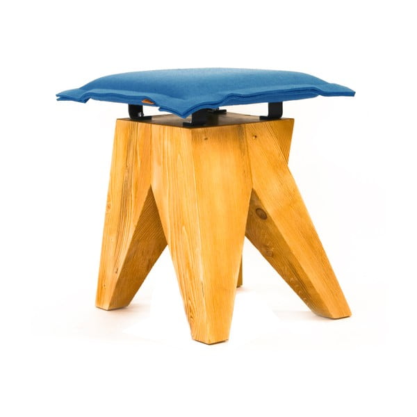 Drevená stolička Low, modrá