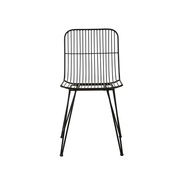 Čierna kovová jedálenská stolička Svale - Villa Collection