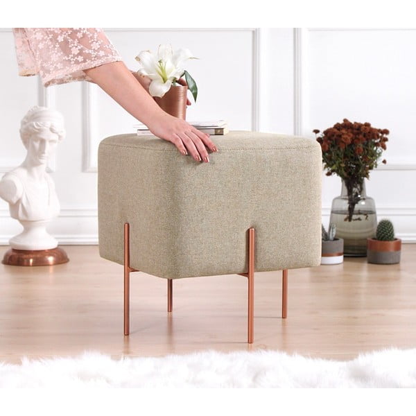 Béžový taburet Copper – Artie-image-3