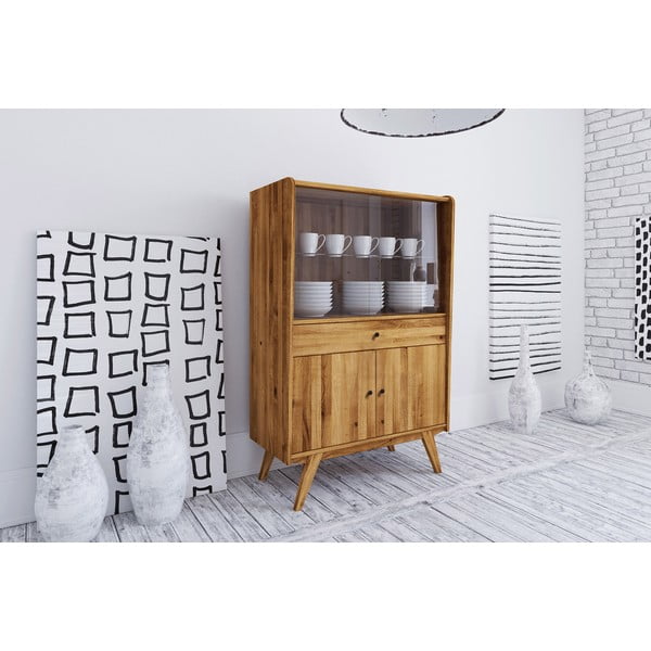 Vitrína z dubového dreva 100x154 cm Retro - The Beds-image-1