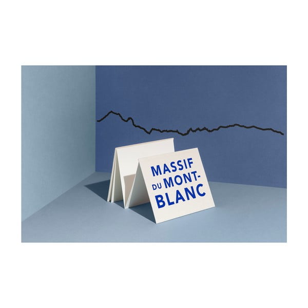 Čierna nástenná dekorácia so siluetou mesta The Line Mont Blanc XL