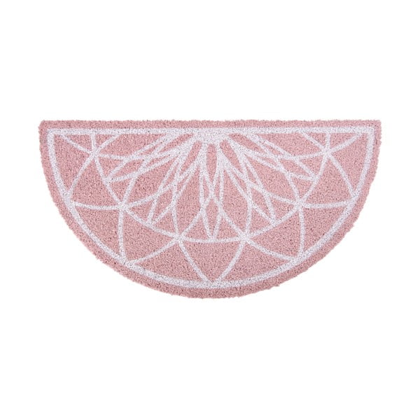 Ružová polkruhová rohožka z kokosového vlákna PT LIVING Fairytale coir