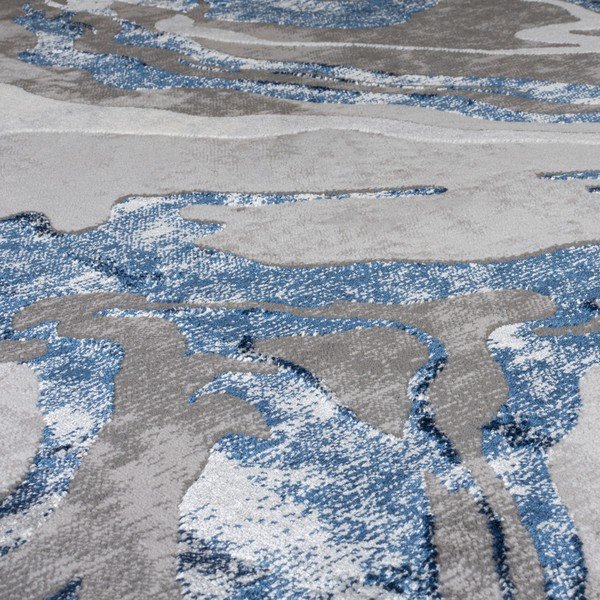 Modro-sivý koberec 80x150 cm Marbled – Flair Rugs-image-4