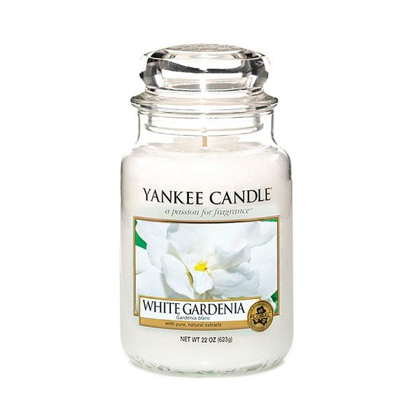 Vonná sviečka Yankee Candle Biela Gardénia, doba horenia 110 - 150 hodín