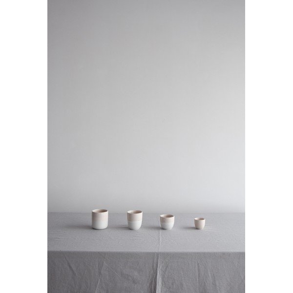 Ružovo-biela kameninový hrnček ÅOOMI Dust, 400 ml-image-1