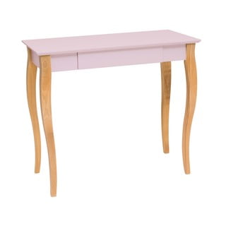 Ružový písací stôl Ragaba Lillo, dĺžka 85 cm