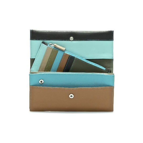 Peňaženka a obal na kreditné karty Matinee Brown/Blue-image-1