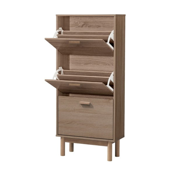 Výklopná skrinka na topánky v dekore duba v prírodnej farbe Melanie – Støraa-image-2