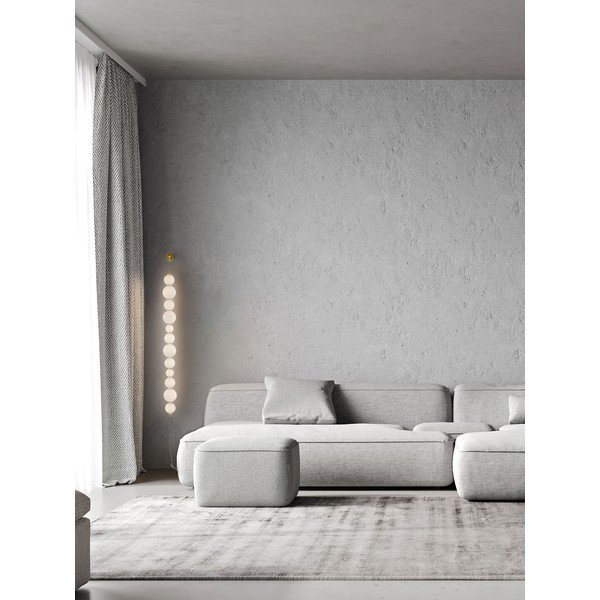 Biele/v zlatej farbe kovové LED nástenné svietidlo so stmievačom Perla – Nova Luce-image-1