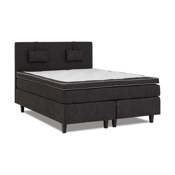 Čierna posteľ s matracom Gemega Grand, 160x200 cm