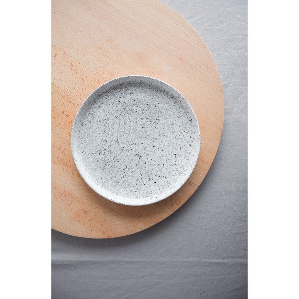 Bielo-čierny kameninový malý tanier ÅOOMI Mess, ø 20 cm-image-4
