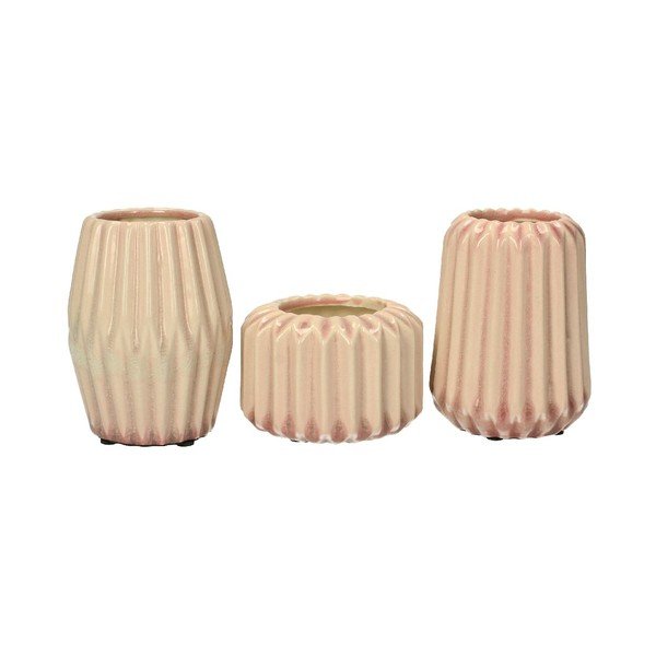 Set 3 váz Stoneware Pink