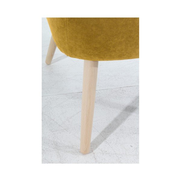 Žlté kreslo Max Winzer Sari Velur-image-4