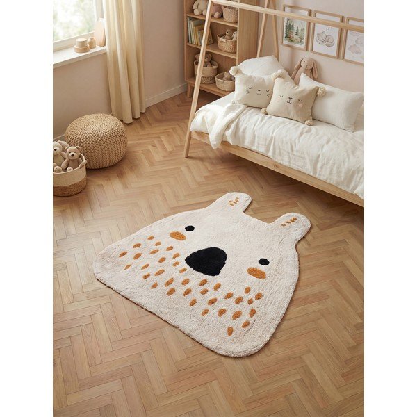 Krémovobiely prateľný/ručne tkaný bavlnený detský koberec 120x137 cm Snuggle Nienchen – Hanse Home-image-1