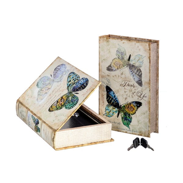 Krabica v tvare knihy Unimasa Butterfly, 16 x 24 x 5 cm
