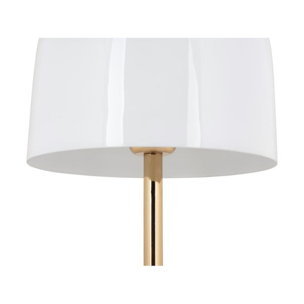 Biela stolová lampa s kovovým tienidlom (výška 50 cm) Manta – Leitmotiv-image-2