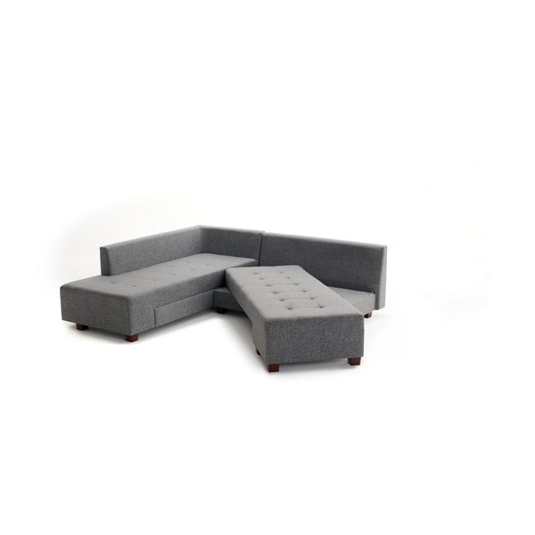 Sivá rozkladacia rohová pohovka Balcab Home Bailey, ľavý roh-image-2