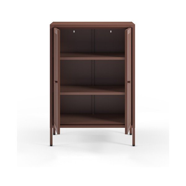 Vínovočervená kovová skrinka 70x100x40 cm Fayna – Marckeric-image-2