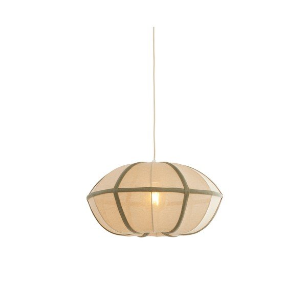 Krémovobiele závesné svietidlo s textilným tienidlom Mirelys – Light & Living-image-2