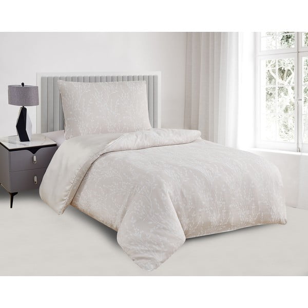 Béžové obliečky na jednolôžko z žakára 140x200 cm Boston – My House-image-1