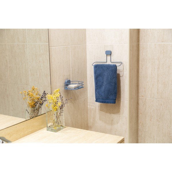 Svetlomodrá samodržiaca kovová nádobka na mydlo Grena – Compactor-image-4