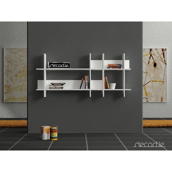 Biela polica na knihy Homemania Beads-image-1