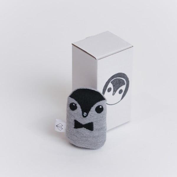 Mini plyšiak Tučniak v krabičke, čierny motýlik