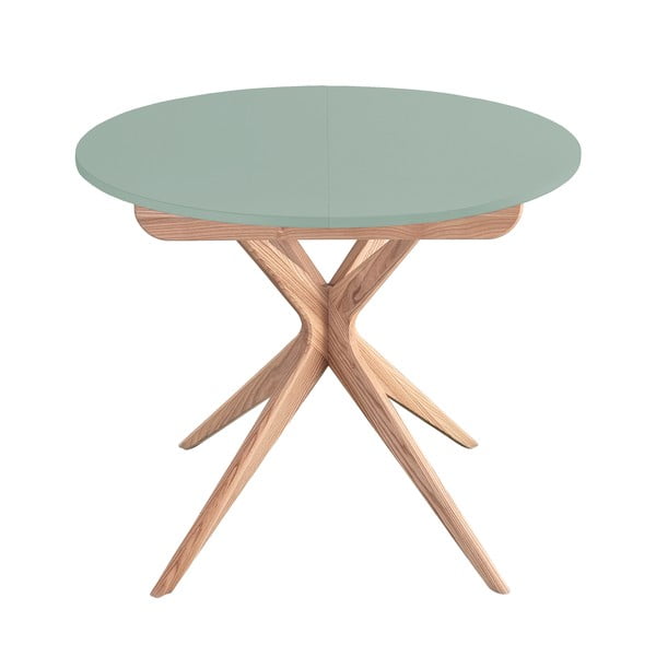 Okrúhly rozkladací jedálenský stôl s prídavnou doskou ø 90 cm Jubi – Ragaba