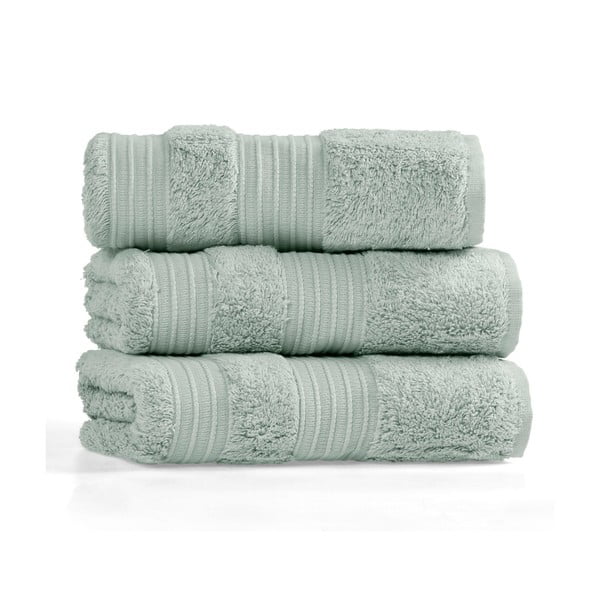 Bavlneno-bambusový uterák v mentolovozelenej farbe 50x90 cm London Hand – Foutastic-image-2