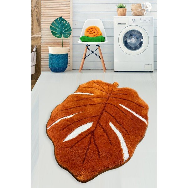 Oranžová kúpeľňová predložka 80x120 cm Frunze – Foutastic-image-1