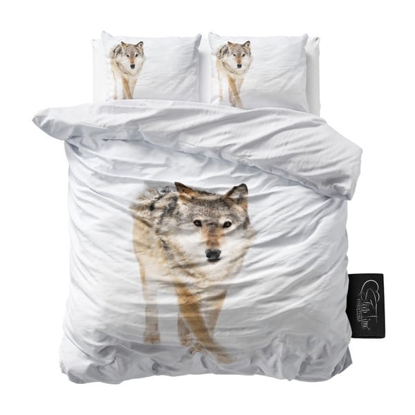 Obliečky z mikroperkálu Sleeptime Snow Wolf, 240 x 220 cm
