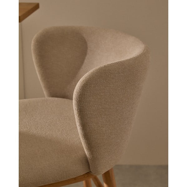 Béžová barová stolička (výška sedadla 75,5 cm) Ciselia – Kave Home-image-3