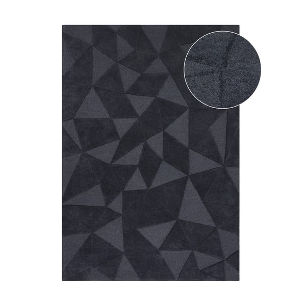 Sivý vlnený koberec 170x120 cm Shard - Flair Rugs