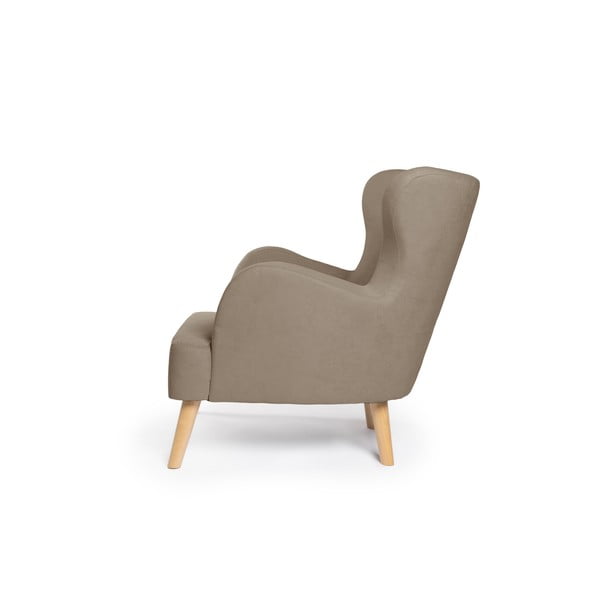 Béžové kreslo ušiak Noemye – Bonami Selection-image-3