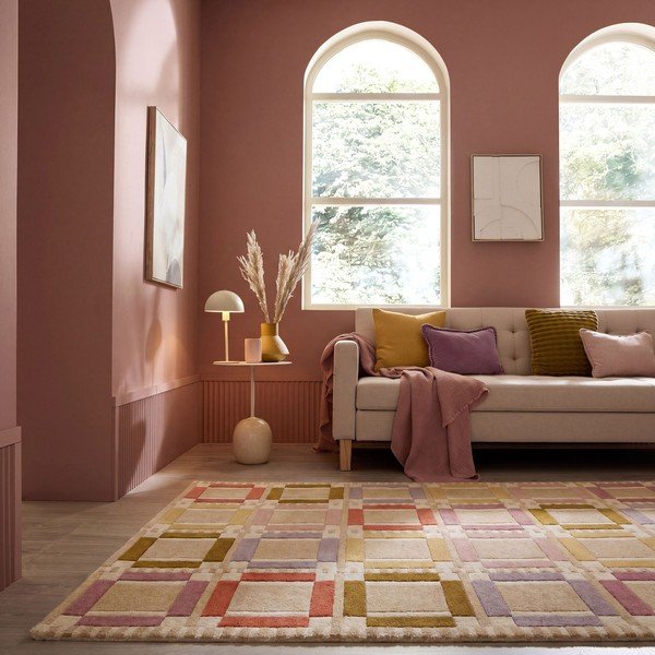 Ručne tkaný vlnený koberec v prírodnej farbe 200x290 cm Quadro Wool – Flair Rugs-image-1