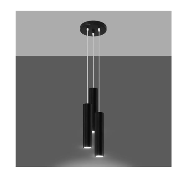 Čierne závesné svietidlo ø 6 cm Castro – Sollux-image-1