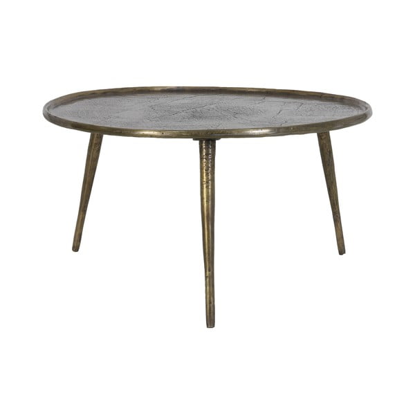 Kovový okrúhly konferenčný stolík v bronzovej farbe ø 67,5 cm Babina – Light & Living-image-2