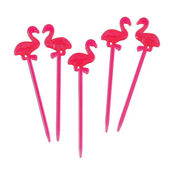 Sada 12 koktailových napichovadiel Rex London Flamingo Party