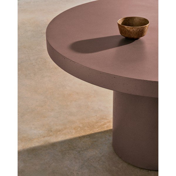 Betónový okrúhly záhradný jedálenský stôl ø 120 cm Aiguablava – Kave Home-image-3