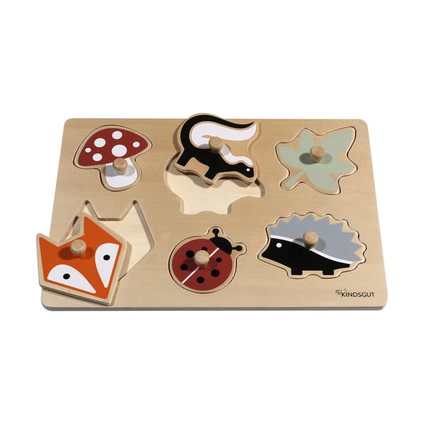 Drevené vkladacie puzzle (počet dielikov 6) Forest – Kindsgut-image-4