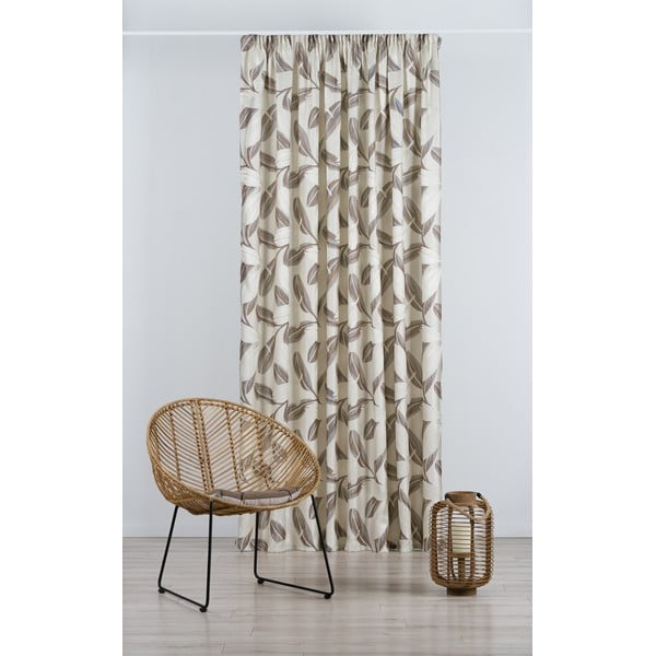 Hnedo-krémový záves 210x245 cm Nydia – Mendola Fabrics