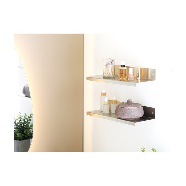 Oceľová polica v striebornej farbe 40 cm Nagoya – House Nordic-image-2