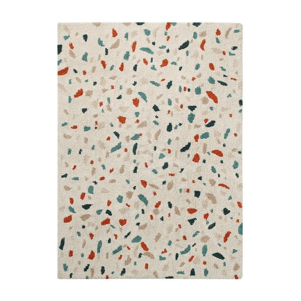 Krémový prateľný ručne tkaný bavlnený koberec 140x200 cm Terrazzo Marble – Lorena Canals