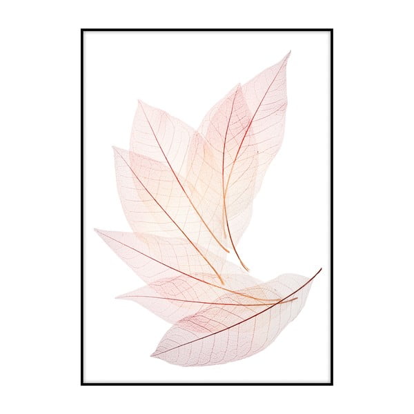 Plagát Imagioo Pink Leaves, 40 × 30 cm