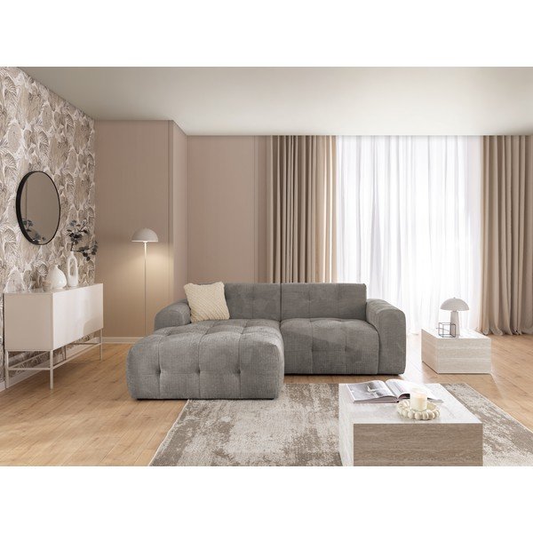Sivá rohová pohovka (ľavý roh/s leňoškou) Melva – Ropez-image-1