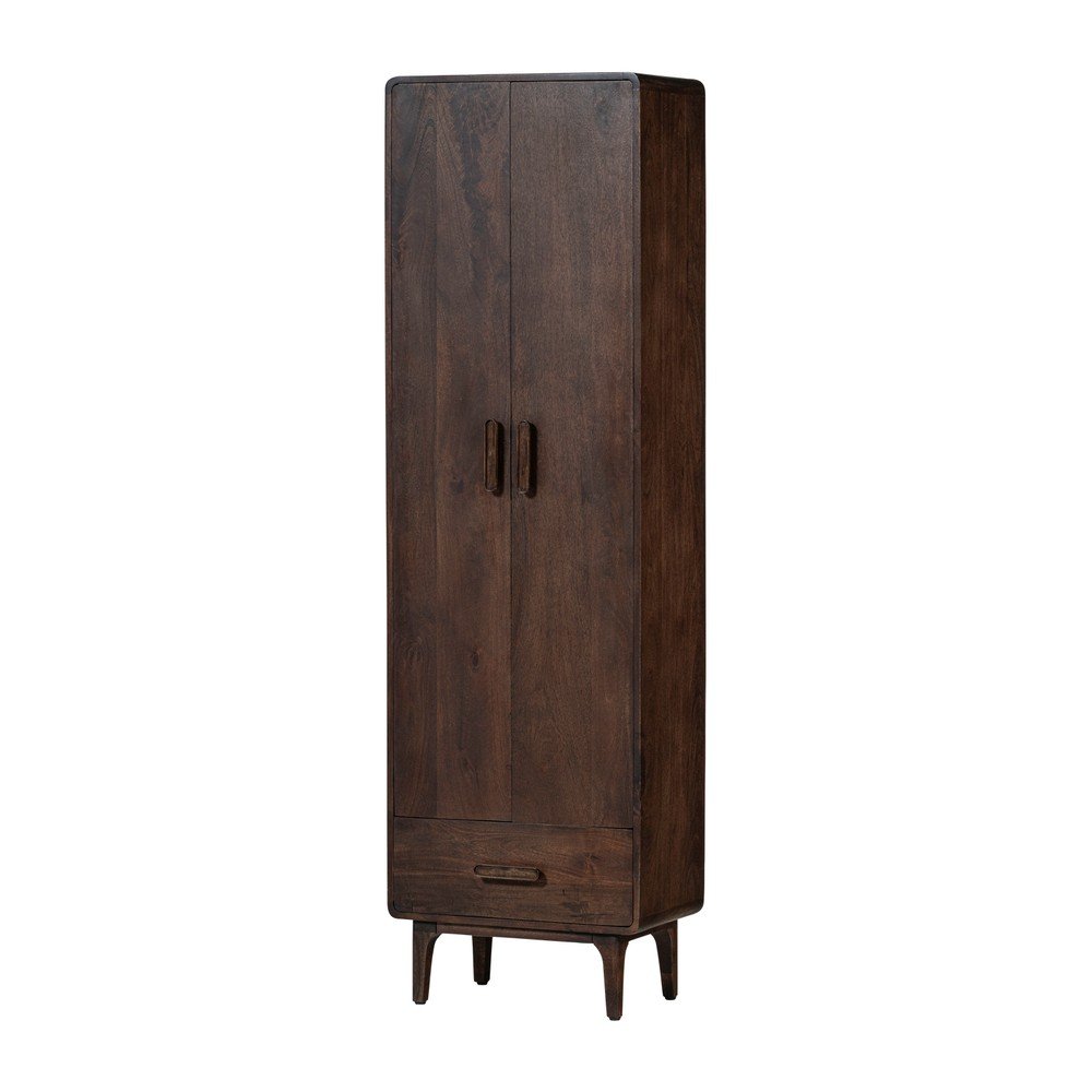 Skrinka z mangového dreva v tmavo prírodnej farbe 60x200x35 cm Liya – WOOOD