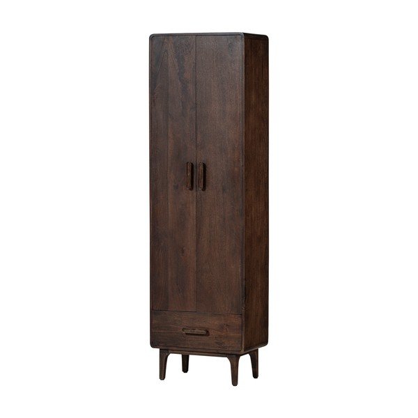 Skrinka z mangového dreva v tmavoprírodnej farbe 60x200x35 cm Liya – WOOOD